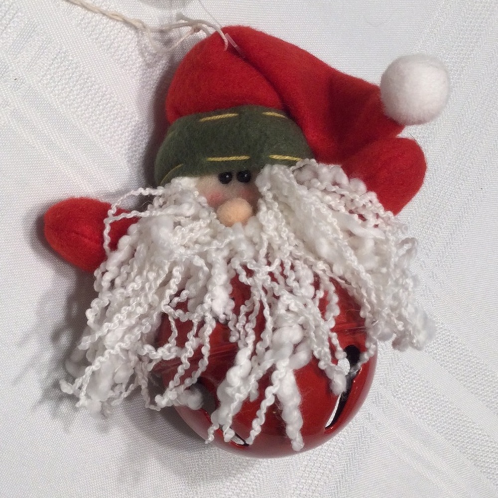 Red Sleigh Bell Santa Clause Ornament